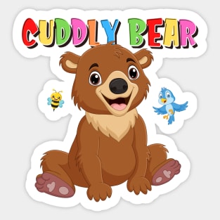 Cute Bear Cuddly Bear Sticker